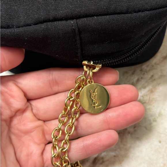 YSL Black Clutch with Gold Chain - Picture 4 of 6